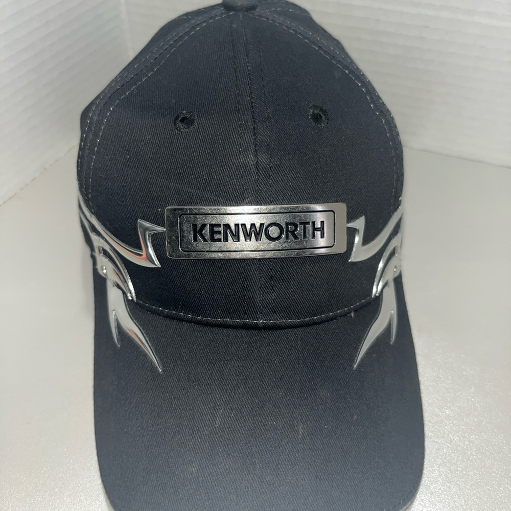 BDA Kenworth Motors Trucks Metal Embroidered Stretch Fitted Cap Sz Small/Med